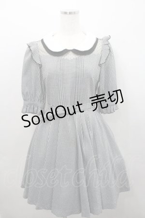 画像: Secret Honey / ２重襟千鳥格子ワンピース 2 黒×白 I-26-01-29-066-CA-OP-TE-ZI