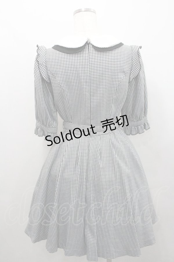 画像2: Secret Honey / ２重襟千鳥格子ワンピース 2 黒×白 I-26-01-29-066-CA-OP-TE-ZI (2)
