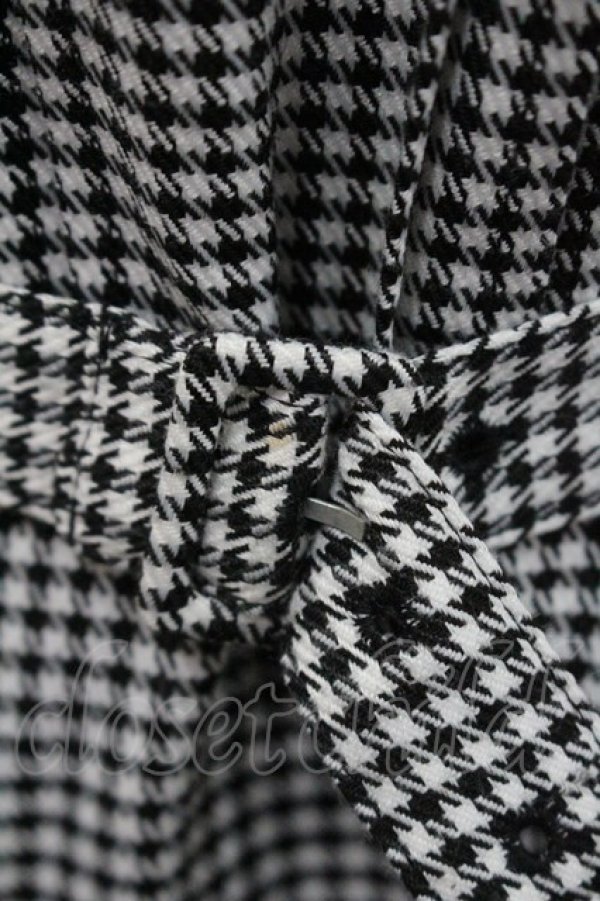 画像5: Secret Honey / ２重襟千鳥格子ワンピース 2 黒×白 I-26-01-29-066-CA-OP-TE-ZI (5)