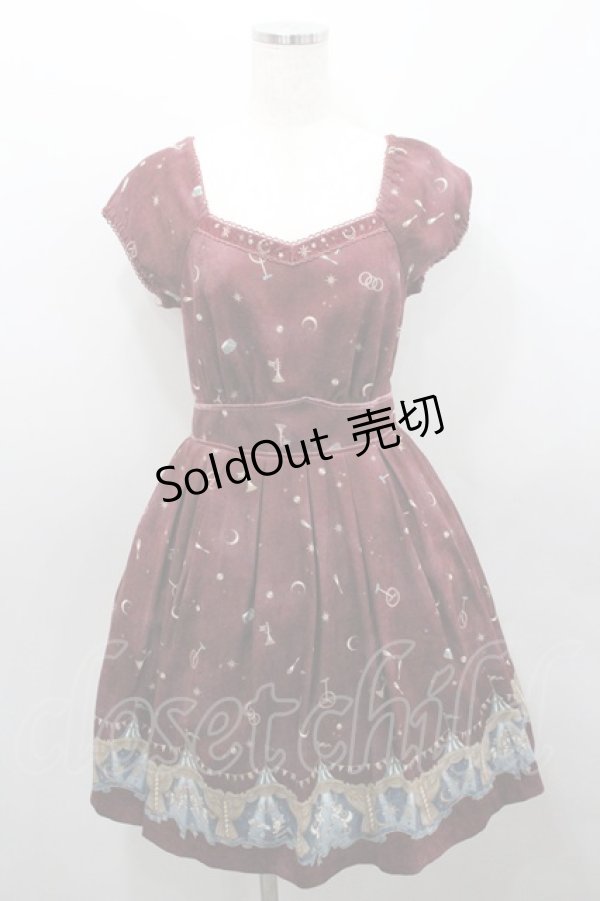 画像1: Secret Honey / サーカスプリントワンピース 2 ワイン I-26-01-29-071-CA-OP-TE-ZI (1)