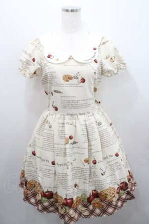 画像: Secret Honey / アップルパイ柄ワンピース 2 生成り I-26-01-29-072-CA-OP-TE-ZI