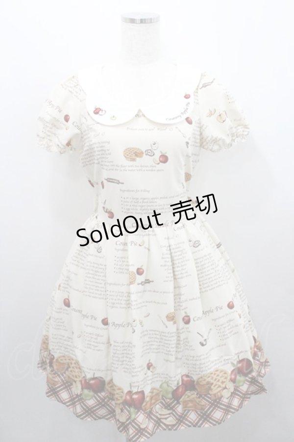 画像1: Secret Honey / アップルパイ柄ワンピース 2 生成り I-26-01-29-072-CA-OP-TE-ZI (1)