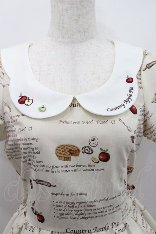 画像3: Secret Honey / アップルパイ柄ワンピース 2 生成り I-26-01-29-072-CA-OP-TE-ZI (3)