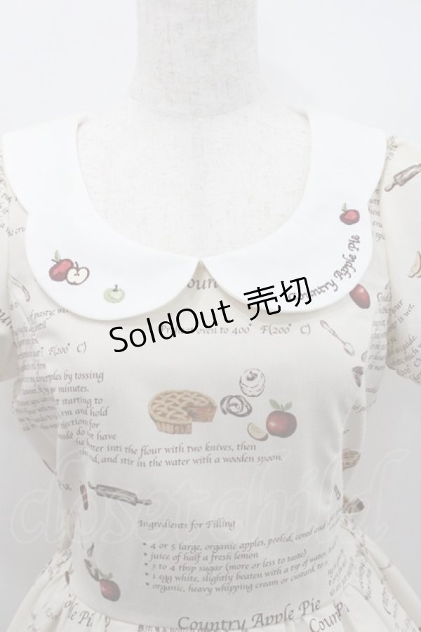 画像3: Secret Honey / アップルパイ柄ワンピース 2 生成り I-26-01-29-072-CA-OP-TE-ZI (3)