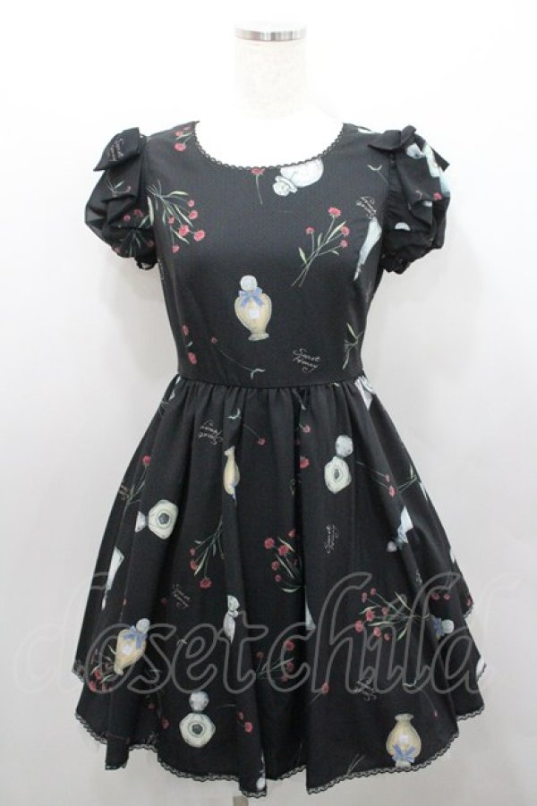 画像1: Secret Honey / 香水瓶ワンピース 2 黒 I-26-01-29-073-CA-OP-TE-ZI (1)