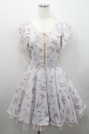 画像: Secret Honey / トゥーシューズ柄編み上げワンピース 2 ピンク I-26-01-29-079-CA-OP-TE-ZI