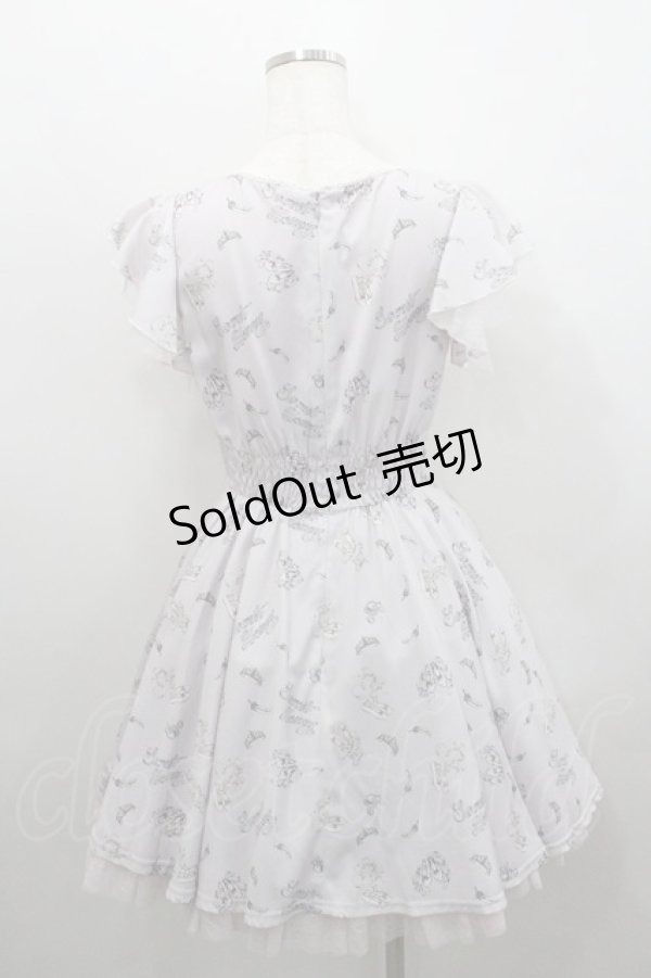 画像2: Secret Honey / トゥーシューズ柄編み上げワンピース 2 ピンク I-26-01-29-079-CA-OP-TE-ZI (2)