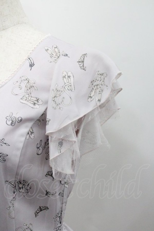 画像3: Secret Honey / トゥーシューズ柄編み上げワンピース 2 ピンク I-26-01-29-079-CA-OP-TE-ZI (3)