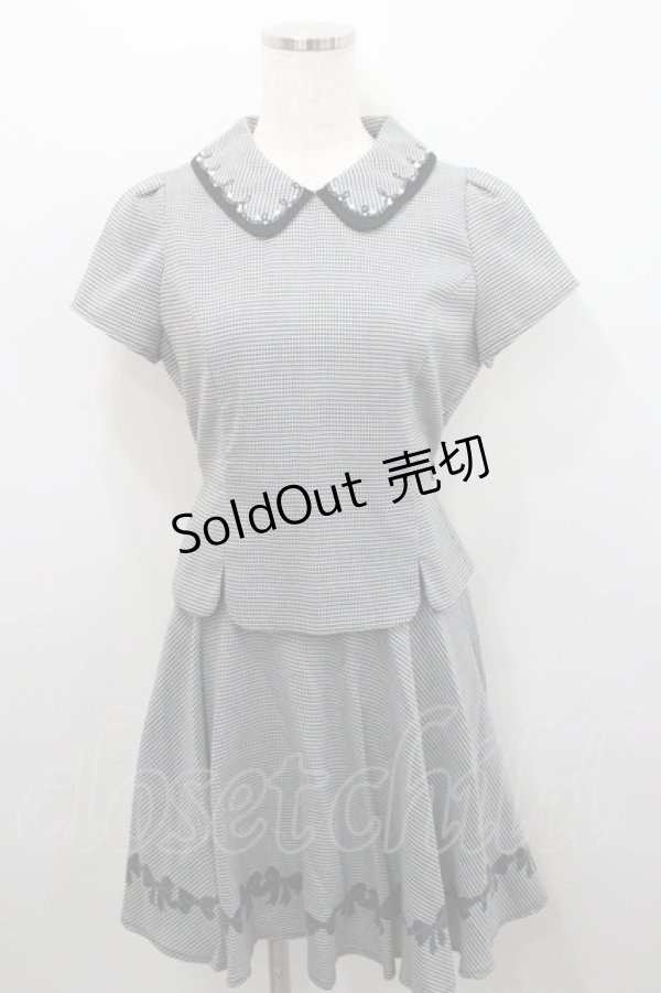 画像1: Secret Honey / 千鳥柄セットアップ 2 黒×白 I-26-01-29-082-CA-OP-TE-ZI (1)