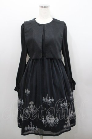 画像: MIHO MATSUDA / ワンピース・ヴィア(シャンデリア柄)  黒 I-26-01-29-083-GO-OP-TE-ZI