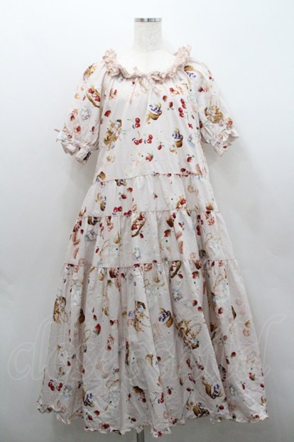 画像1: PINK HOUSE / スイーツスプリングバニープリントミディワンピース  ピンク I-26-01-29-085-LO-OP-SA-ZI (1)