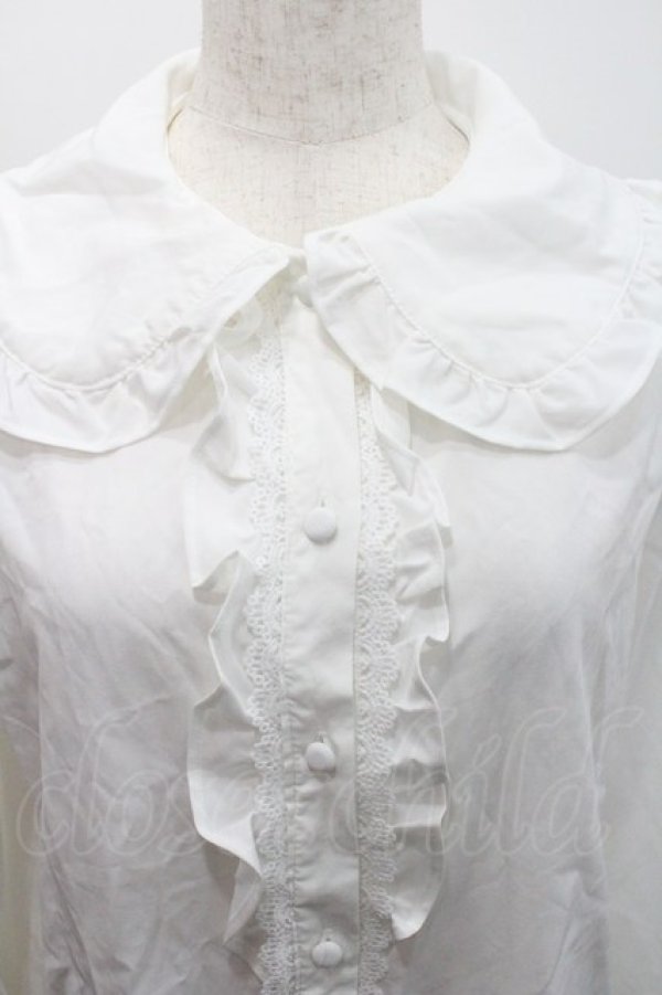 画像3: m petit by misako / AM マルエリフリルブラウス M 白 I-26-01-29-001-LO-BL-SA-ZI (3)
