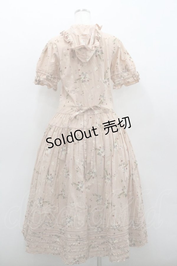 画像3: PINK HOUSE / いちごフラワーブーケ総柄半袖ワンピース  ピンク I-26-01-29-087-LO-OP-SA-ZI (3)