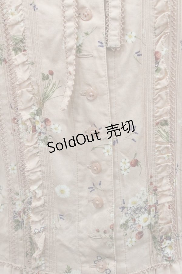 画像5: PINK HOUSE / いちごフラワーブーケ総柄半袖ワンピース  ピンク I-26-01-29-087-LO-OP-SA-ZI (5)