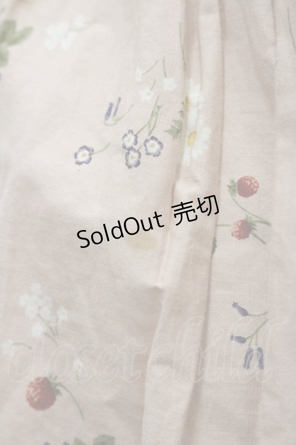 画像8: PINK HOUSE / いちごフラワーブーケ総柄半袖ワンピース  ピンク I-26-01-29-087-LO-OP-SA-ZI (8)