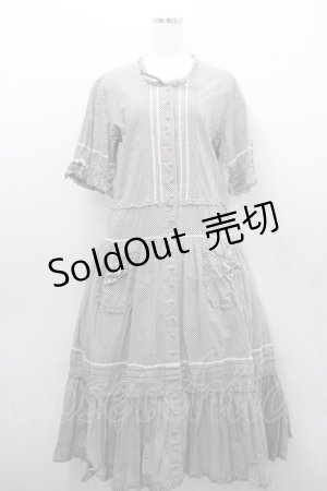 画像: PINK HOUSE / ドット半袖ワンピース  黒Ｘ白 I-26-01-29-088-LO-OP-SA-ZI