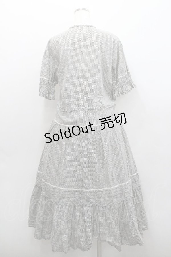 画像2: PINK HOUSE / ドット半袖ワンピース  黒Ｘ白 I-26-01-29-088-LO-OP-SA-ZI (2)