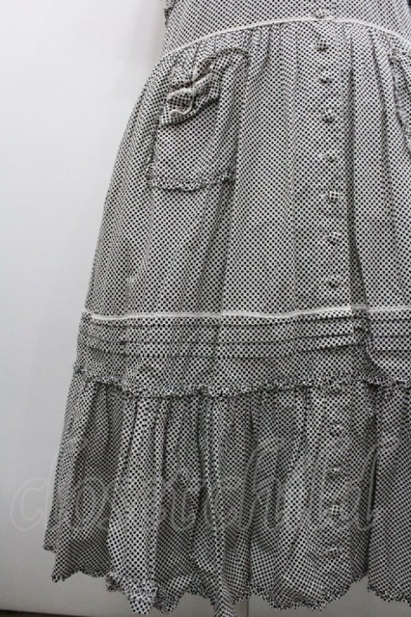 画像4: PINK HOUSE / ドット半袖ワンピース  黒Ｘ白 I-26-01-29-088-LO-OP-SA-ZI (4)