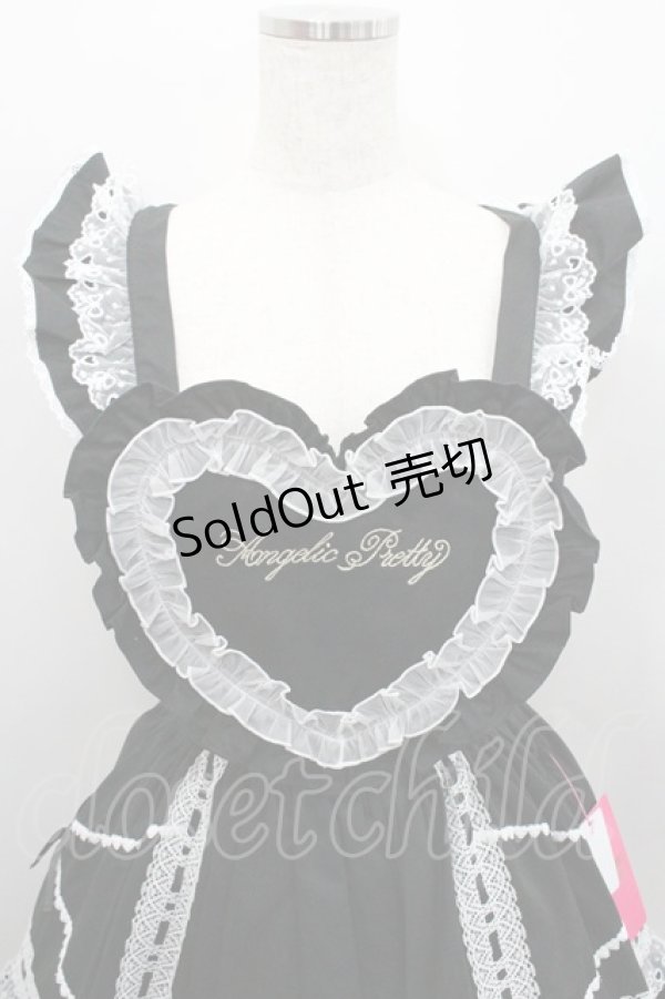 画像3: Angelic Pretty / Heart胸あて付スカート  黒ｘ白 I-26-01-29-090-AP-SK-SA-ZI (3)