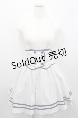 画像: Blue rouge / コルセット風サス付きスカート  グレー I-26-01-29-091-CA-SK-TE-ZI