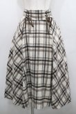 画像1: axes femme / レースアップ起毛チェックスカート  アイボリーＸブラウン I-26-01-29-096-AX-SK-SA-ZI (1)