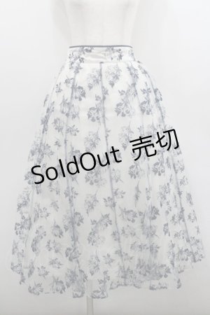 画像: axes femme / フロッキーチュールスカート  ネイビーＸアイボリー I-26-01-29-098-AX-SK-SA-ZI