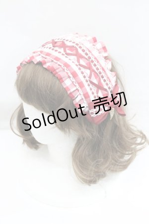 画像: metamorphose / ヘッドドレス風カチューシャ(ギンガム)  赤×白 I-26-01-29-103-ME-AC-TE-ZI