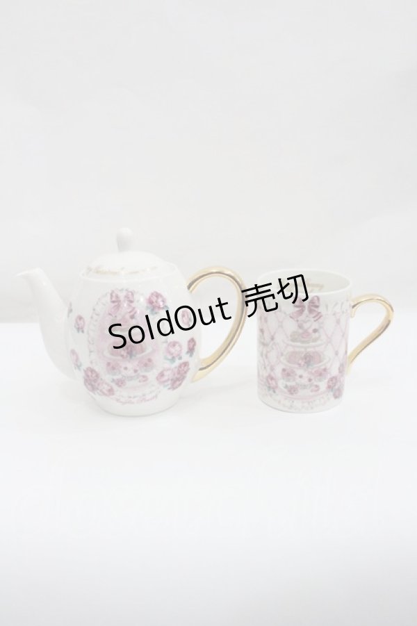 画像1: Angelic Pretty / ティーポット&マグカップセット  白Ｘピンク I-26-01-29-106-AP-ZA-SA-ZI (1)
