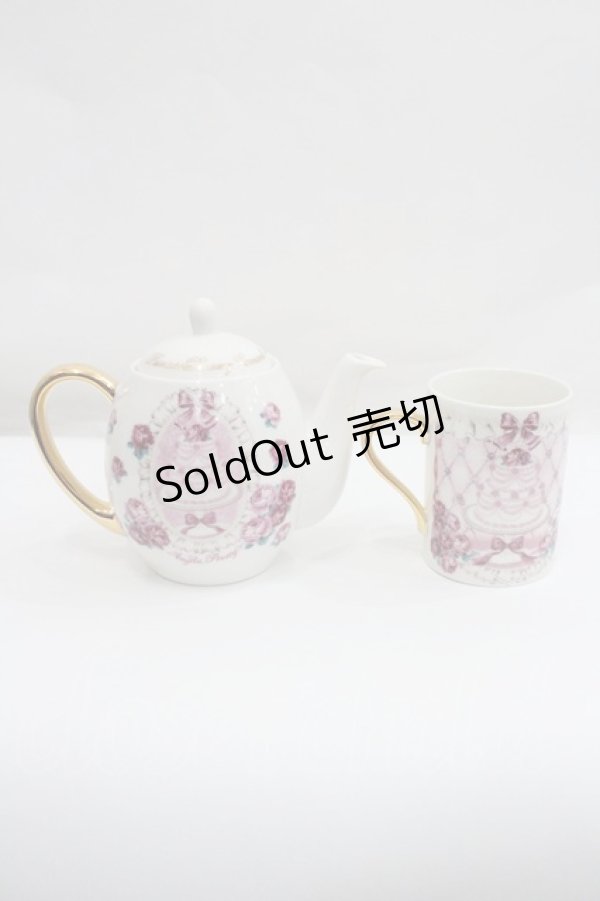 画像2: Angelic Pretty / ティーポット&マグカップセット  白Ｘピンク I-26-01-29-106-AP-ZA-SA-ZI (2)