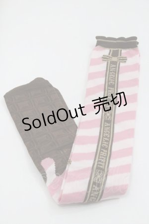 画像: Angelic Pretty / Bear’s Chocolaterieオーバーニー  ピンクｘブラウン I-26-01-29-108-AP-ZA-SA-ZI