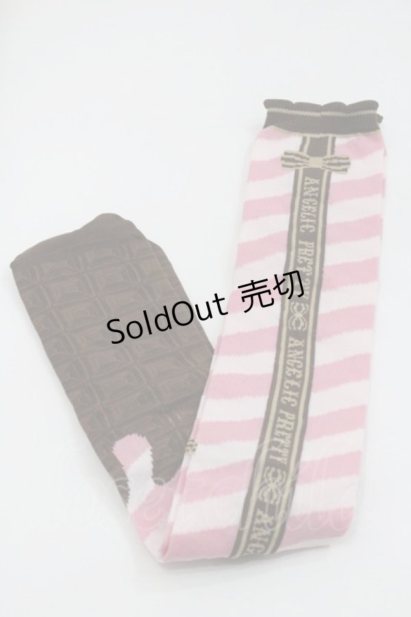 画像1: Angelic Pretty / Bear’s Chocolaterieオーバーニー  ピンクｘブラウン I-26-01-29-108-AP-ZA-SA-ZI (1)