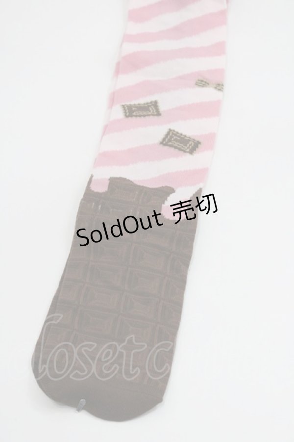 画像2: Angelic Pretty / Bear’s Chocolaterieオーバーニー  ピンクｘブラウン I-26-01-29-108-AP-ZA-SA-ZI (2)