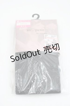 画像: m petit by misako / AMブブンレースアミタイツ  中黒 I-26-01-29-111-LO-ZA-SA-ZI