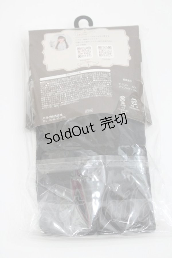 画像2: Kurumi Collaboration / kurumiタイツ バラ L~LL 黒 I-26-01-29-113-EL-ZA-SA-ZI (2)