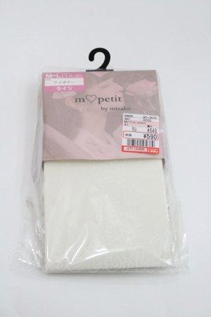 画像: m petit by misako / AMブブンレースアミタイツ  アイボリー I-26-01-29-116-LO-ZA-SA-ZI