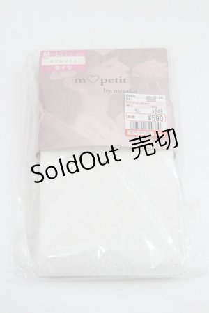 画像: m petit by misako / TTブブンレースアミタイツ  中白 I-26-01-29-118-LO-ZA-SA-ZI