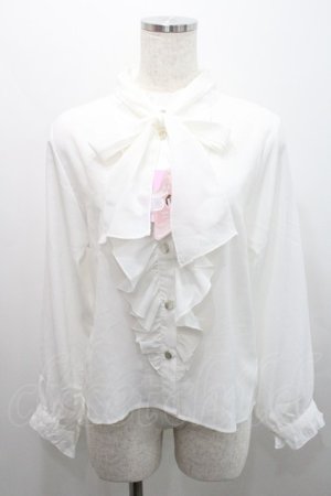 画像: Virally / リボンタイブラウス S 白 I-26-01-29-002-EL-BL-SA-ZI