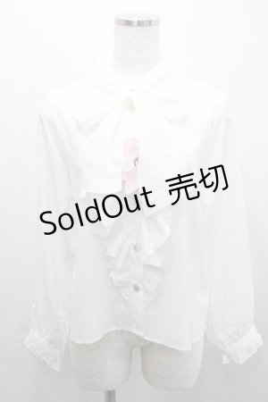 画像: Virally / リボンタイブラウス S 白 I-26-01-29-002-EL-BL-SA-ZI