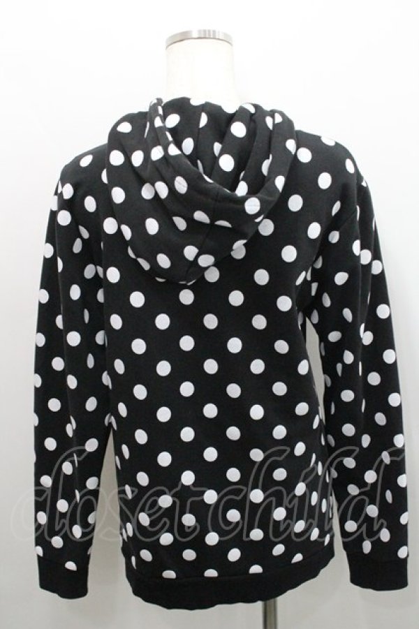 画像2: yaponskii / 水玉ジップパーカー  黒 I-26-01-29-013-PU-TO-TE-ZI (2)