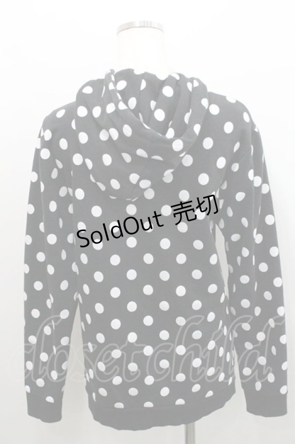 画像2: yaponskii / 水玉ジップパーカー  黒 I-26-01-29-013-PU-TO-TE-ZI (2)