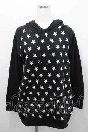 画像: ALGONQUINS / 星柄パーカー F 黒 I-26-01-29-014-AL-TS-TE-ZI