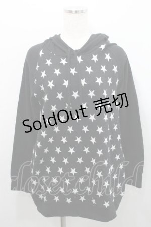 画像: ALGONQUINS / 星柄パーカー F 黒 I-26-01-29-014-AL-TS-TE-ZI