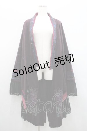 画像: Ozz oneste / 着物袖ベロア羽織  パープル I-26-01-29-015-OO-TO-SA-ZI