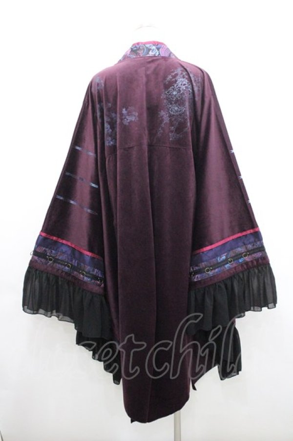 画像2: Ozz oneste / 着物袖ベロア羽織  パープル I-26-01-29-015-OO-TO-SA-ZI (2)