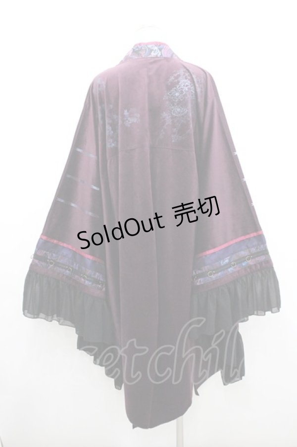 画像2: Ozz oneste / 着物袖ベロア羽織  パープル I-26-01-29-015-OO-TO-SA-ZI (2)