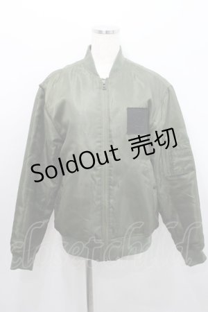 画像: MINT NeKO / 胸元ワッペンMA-1 S カーキ I-26-01-29-017-HN-JA-TE-ZI