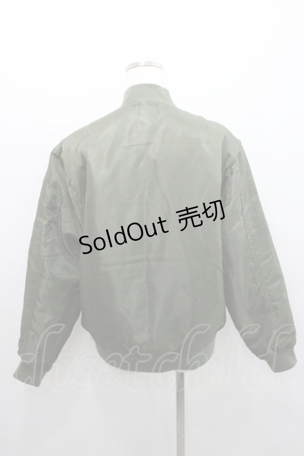 画像2: MINT NeKO / 胸元ワッペンMA-1 S カーキ I-26-01-29-017-HN-JA-TE-ZI (2)