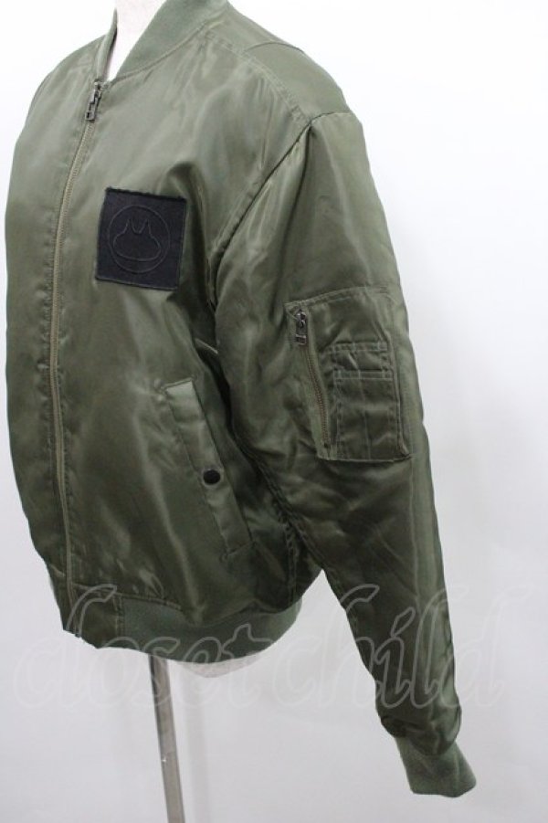 画像3: MINT NeKO / 胸元ワッペンMA-1 S カーキ I-26-01-29-017-HN-JA-TE-ZI (3)