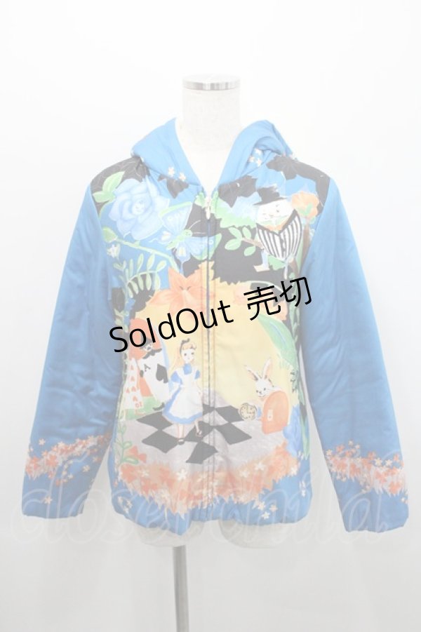 画像1: franche lippee black / 不思議の国のアリスジャケット  ブルー I-26-01-29-018-LO-CO-TE-ZI (1)