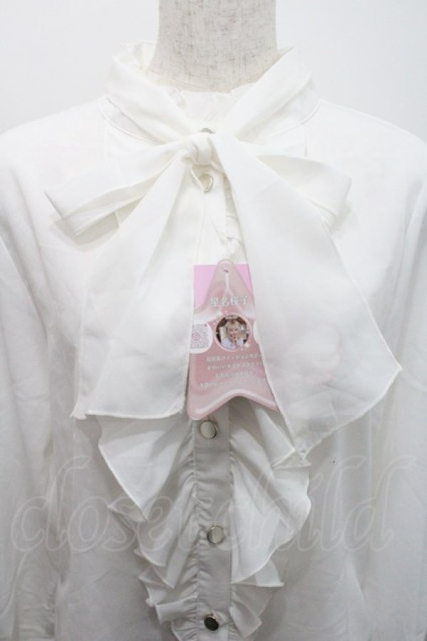 画像3: Virally / リボンタイブラウス S 白 I-26-01-29-002-EL-BL-SA-ZI (3)